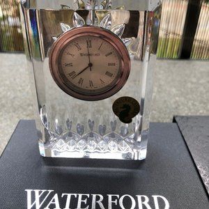 Waterford Lismore table clock, new in the box